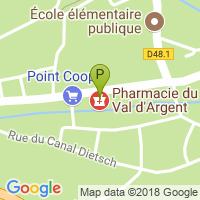 carte de la Pharmacie Val d'Argent