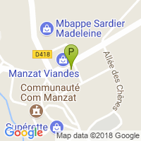 carte de la Pharmacie de Manzat