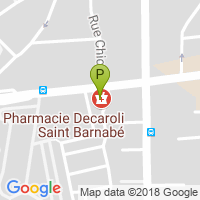 carte de la Pharmacie Decaroli Saint Barnabé