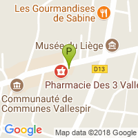 carte de la Pharmacie des 3 Vallees