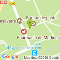 carte de la Pharmacie de Merlines