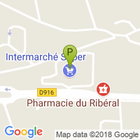 carte de la Pharmacie du Riberal