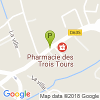 carte de la Pharmacie Plegat Valliere