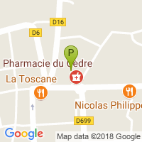 carte de la Pharmacie du Cedre