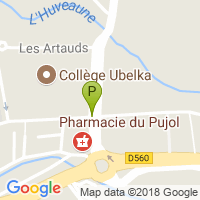 carte de la Pharmacie du Pujol