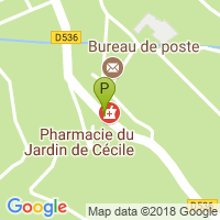 carte de la Pharmacie du Tallaron