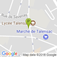 carte de la Pharmacie du Marche de Talensac