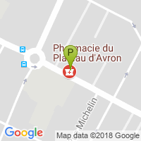 carte de la Pharmacie du Plateau d'Avron