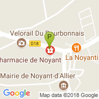 carte de la Pharmacie de Noyant