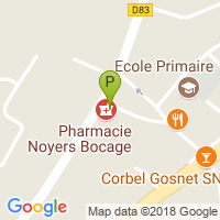 carte de la Pharmacie Noyers Bocage