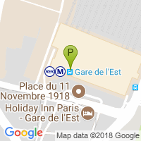 carte de la Pharmacie de la Gare de l'Est