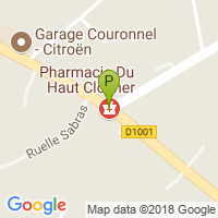 carte de la Pharmacie du Haut Clocher