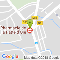 carte de la Pharmacie de la Patte d'Oienc