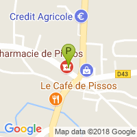 carte de la Pharmacie de Pissos