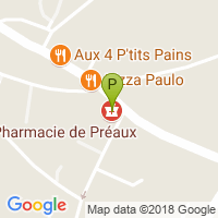 carte de la Pharmacie de Preaux