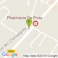 carte de la Pharmacie de Priay