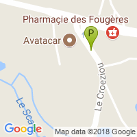 carte de la Pharmacie des Fougeres