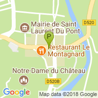 carte de la Pharmacie de Saint Laurent du Pont