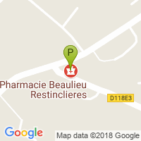 carte de la Pharmacie Beaulieu Restincliere