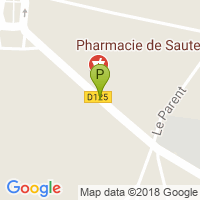 carte de la Pharmacie de Sauternes