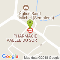 carte de la Pharmacie Vallee du Sor