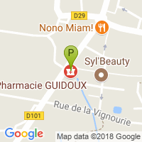 carte de la Pharmacie Guidoux