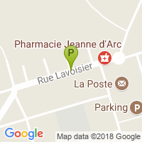carte de la Pharmacie Jeanne d'Arc