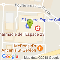 carte de la Pharmacie de l'Espace 23