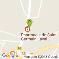 carte de la Pharmacie de Saint Germain Laval