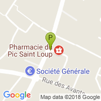 carte de la Pharmacie du Pic Saint Loup