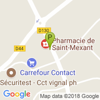 carte de la Pharmacie de Saint Mexant