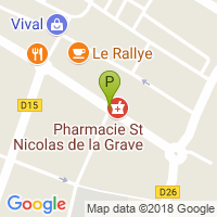 carte de la Pharmacie de Saint Nicolas de la Grave