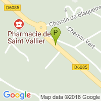 carte de la Pharmacie de Saint Vallier