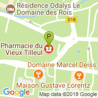 carte de la Pharmacie des Vieux Tilleul