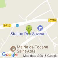 carte de la Pharmacie de Tocane Saint Apre