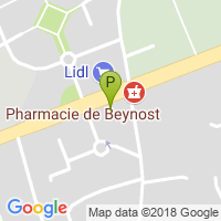 carte de la Pharmacie de Beynost