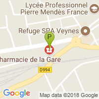 carte de la Pharmacie de la Gare