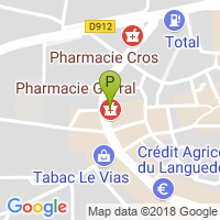 carte de la Pharmacie Poujol & Abbes