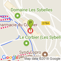 carte de la Pharmacie du Corbier