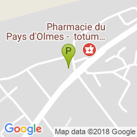 carte de la Pharmacie du Pays d'Olmes