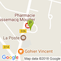 carte de la Pharmacie Coussemacq Mouiller