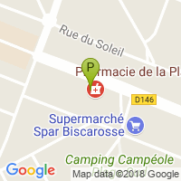 carte de la Pharmacie de la Plage