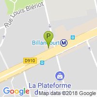 carte de la Pharmacie Billancourt