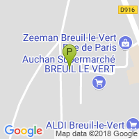 carte de la Pharmacie Breuil le Vert