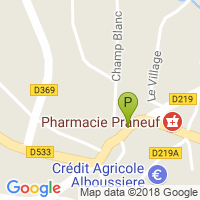 carte de la Pharmacie Praneuf