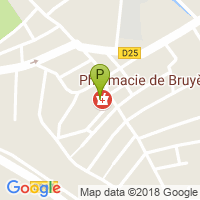 carte de la Pharmacie de Bruyeres