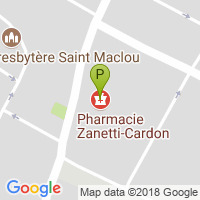 carte de la Pharmacie Zanetti Cardon