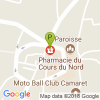 carte de la Pharmacie du cours du Nord