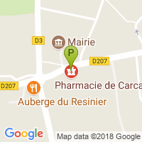 carte de la Pharmacie de Carcans