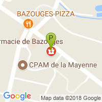 carte de la Pharmacie de Bazouges